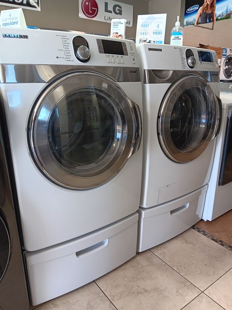 SAMSUNG FRONT LOAD WASHER AND DRYER SET Appliances