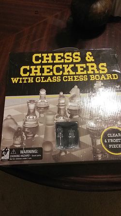 Chess and Checkers with Glass Chess Board