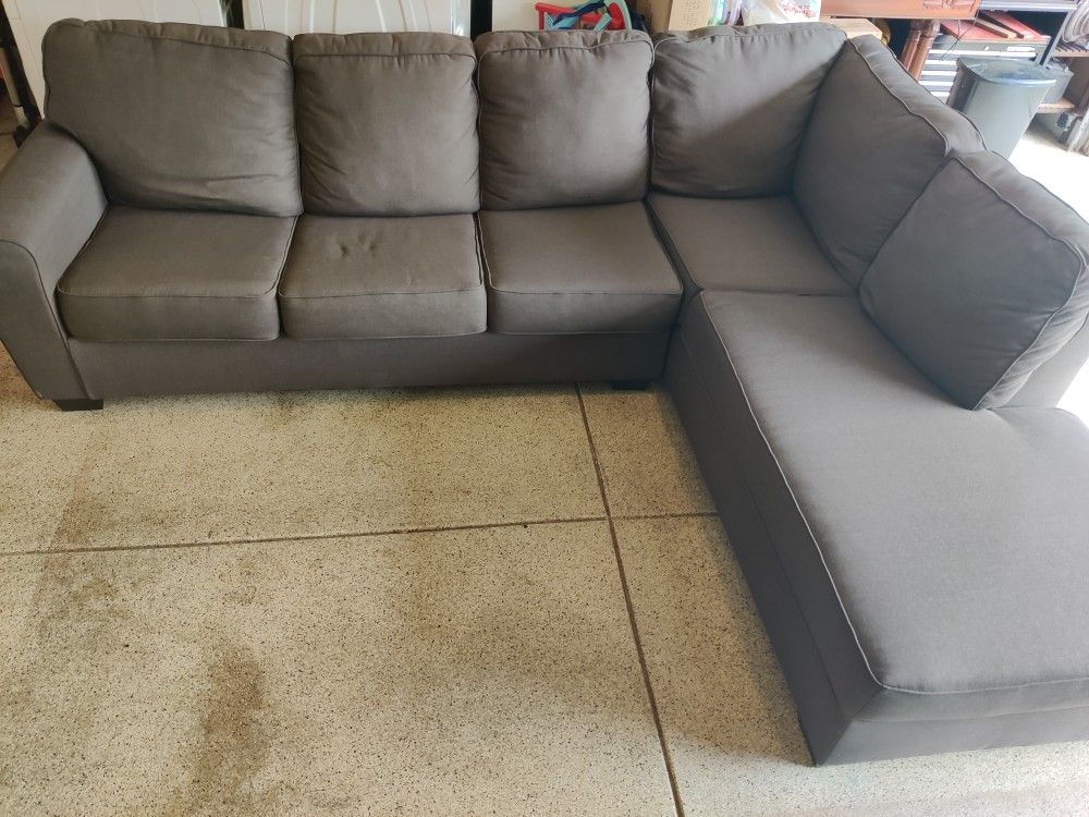 Ashley Furniture Castano Laf Sofa and Calnita Chaise Sectional couch