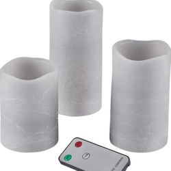 Gray Battery Operated Candles 