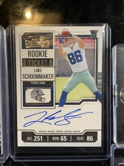 Luke Schoonmaker Dallas Cowboys Rookie Autograph 