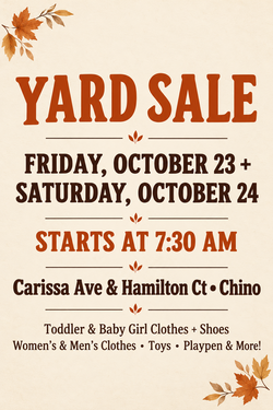 YARD SALE ‼️