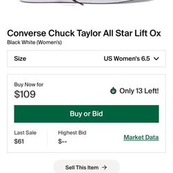 Women Converse Chuck Taylor All Star Lift Ox 