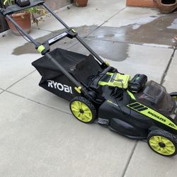 Lawnmower Ryobi Electric With Brand New Battery A