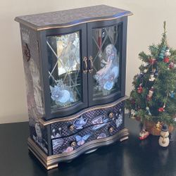Black Alice Wonderland Tall Jewelry Box 