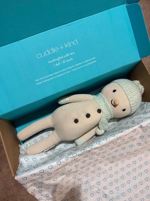 Brand New - Cuddle & Kind spruce the snowman 20"