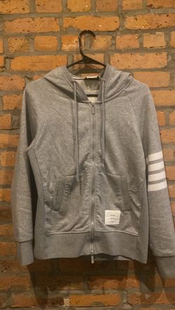 Thom Browne Gray Zip up Hoodie