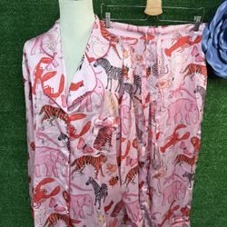 Karen Mabon Pink Animal Pajamas Size Xl And Large NWT