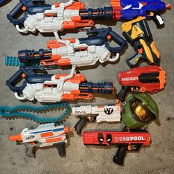 Nerf Guns Blasters Mega Rival Deadpool Marvel Xbox Halo Shooters
