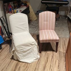 FREE Two Striped Dining Table Chairs with Washable Cover