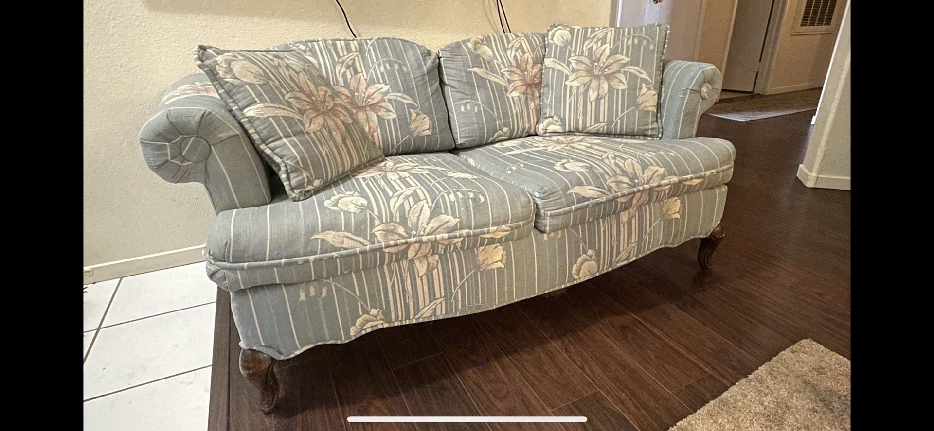 Vintage Couch Set (2 Couches and 1 Wingback Chair)