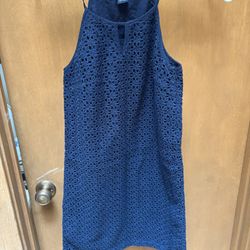 Lucky Brand Navy Blue Crochet Dress Size XS