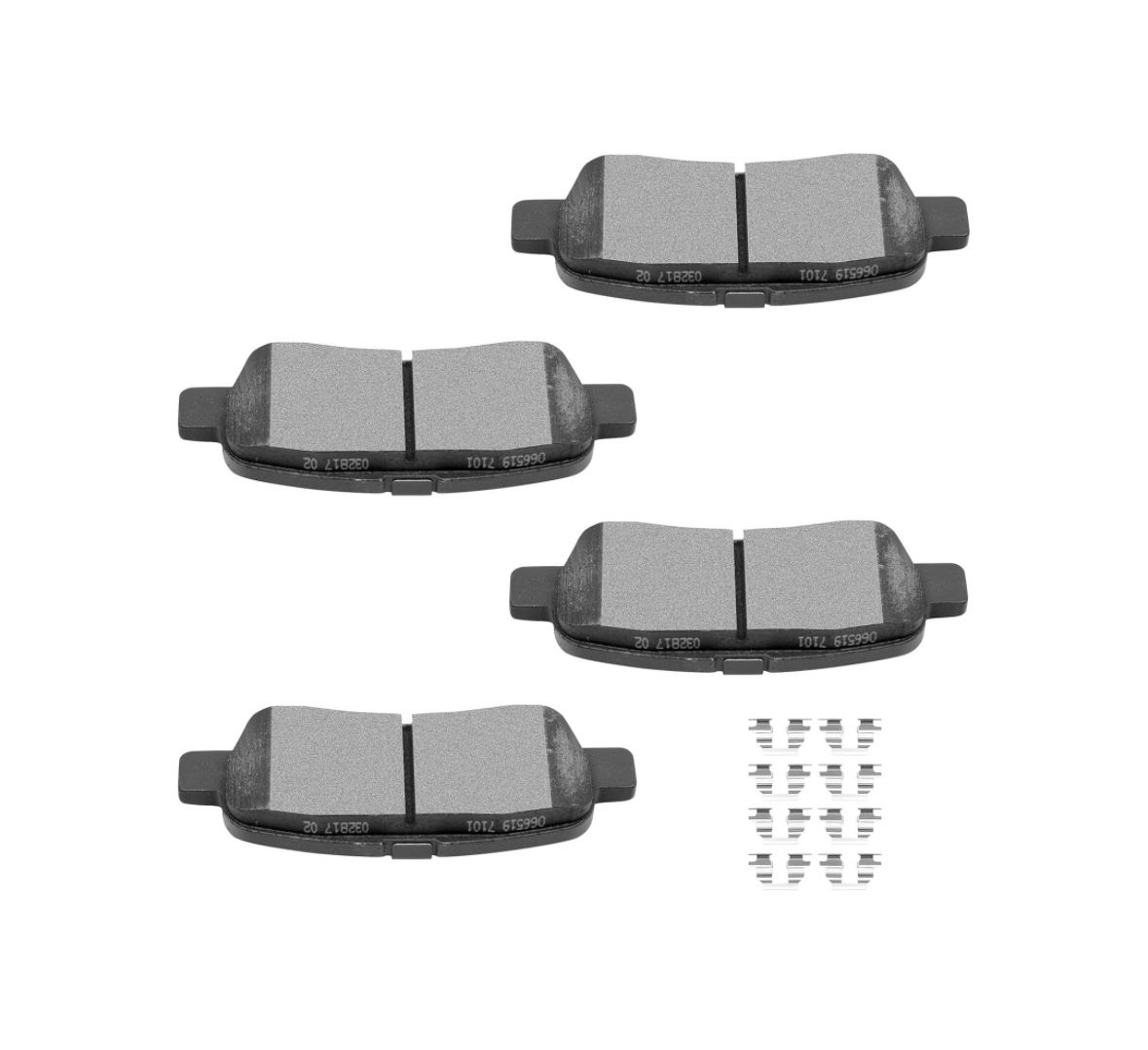 Rear Quiet D905 Ceramic Brake Pads Sets Replacement for Infiniti EX35,FX37,FX45,G25,G35,M35,M56,QX50,QX60,QX70,for Nissan 350Z,370Z,Altima,Juke,Leaf,Q