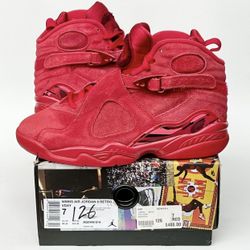 Air Jordan 8 Retro Valentines Day size 7W/ 5.5M AQ2449-614 Red
