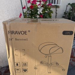 Firavoe Rolling Saddle Stool With Wheels Swivel Adjustable