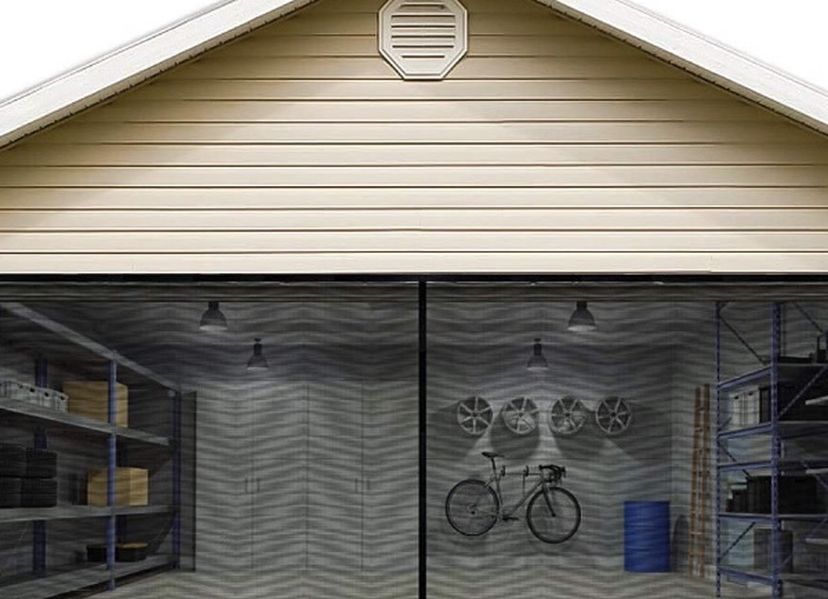 Garage Door Screen for 2 Car 16x7FT Garage Doors,Heavy Duty Door Screen Curtain for Garage Door,Hands Free Magnetic Screen Door