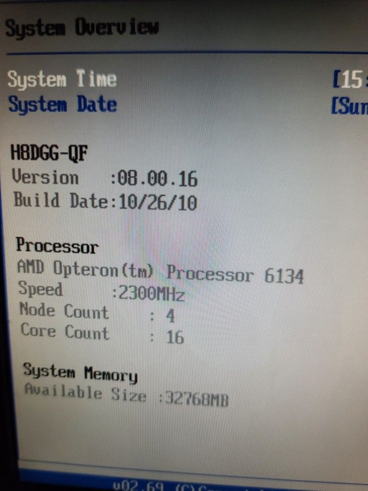 SuperMicro H8DGG-QF Dual Opteron 6134 32GB RAM 16 Core 1U Server
