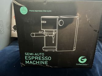 Coffee Gator Semi-Auto Espresso Machine 1.3 Liter Quick Brew w/ Milk Frother