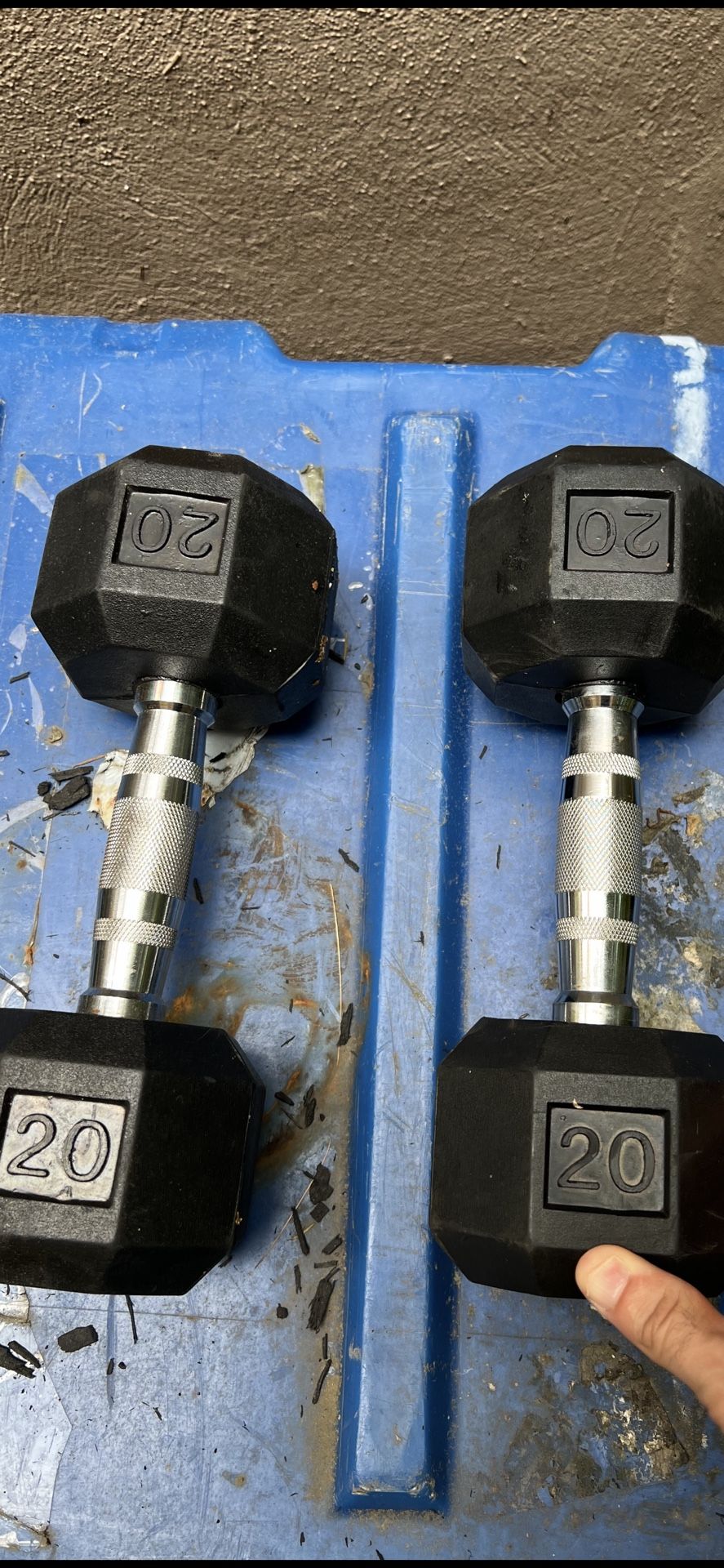 20lb Rubber Dumbbells