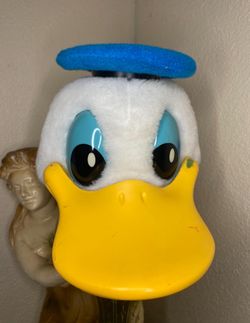 VTG 1980'S DONALD DUCK SNAPBACK HARD BILLED HAT ADULT DISNEY CHARACTER FASHIONS