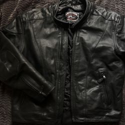 1990s black River Road riding jacket