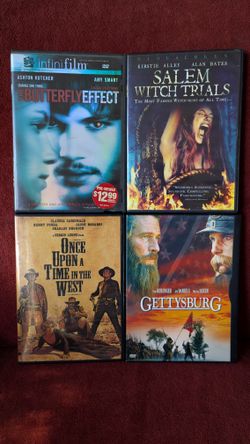 4 DVD Movies  Western, Horror, History Drama, Thriller 