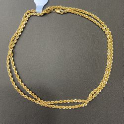 14kt Hollow Rope Chain 