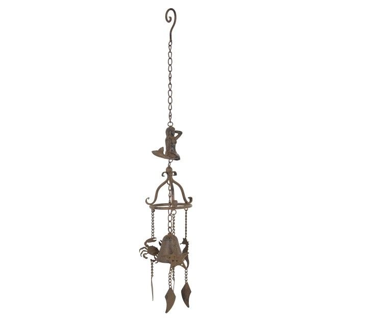 Brand New! 28" l Mermaid Bell Wind Chime - Metal  Coastal Nautical SHIPPING IS AVAILABLE