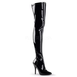 Seduce-3000 5" Soft stretch thigh high single sole pole dance boot