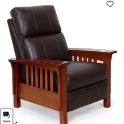 Leather Pushback Recliner