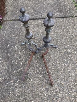 Antique Fireplace Andirons