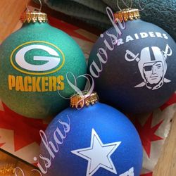 Personalized Football Team Ornaments