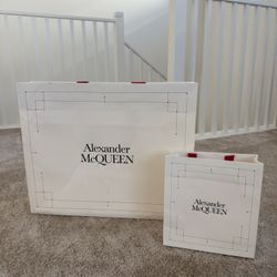 Alexander McQueen White Empty Gift Bags