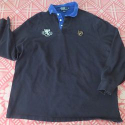 vintage Polo Ralph Lauren Rugby XL Shirt Lions Crest Blue
