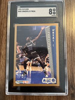 Shaquille O’Neal Rookie Card / 1992-93 Fleer / SGC 8