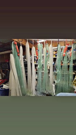 Heand made mullet nets for the run  call ernie (contact info removed).