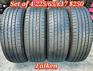 Set of 4 falken tires 225/65/r17 ‼️ free instalation and balance ‼️