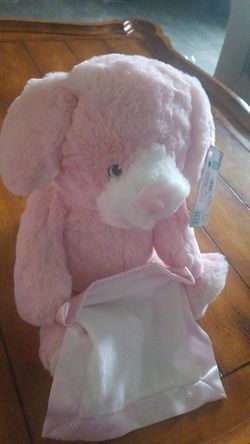 Peek-a-boo puppy baby toy Easter gift basket pink