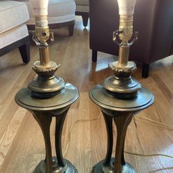 Set of 2 Brass Table Lamps ($45 for 2 Lamps)