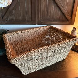 Seagrass  or Abaca woven storage basket