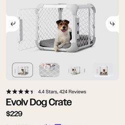 Evolv Modern Dog Crate And Snap On Bowl