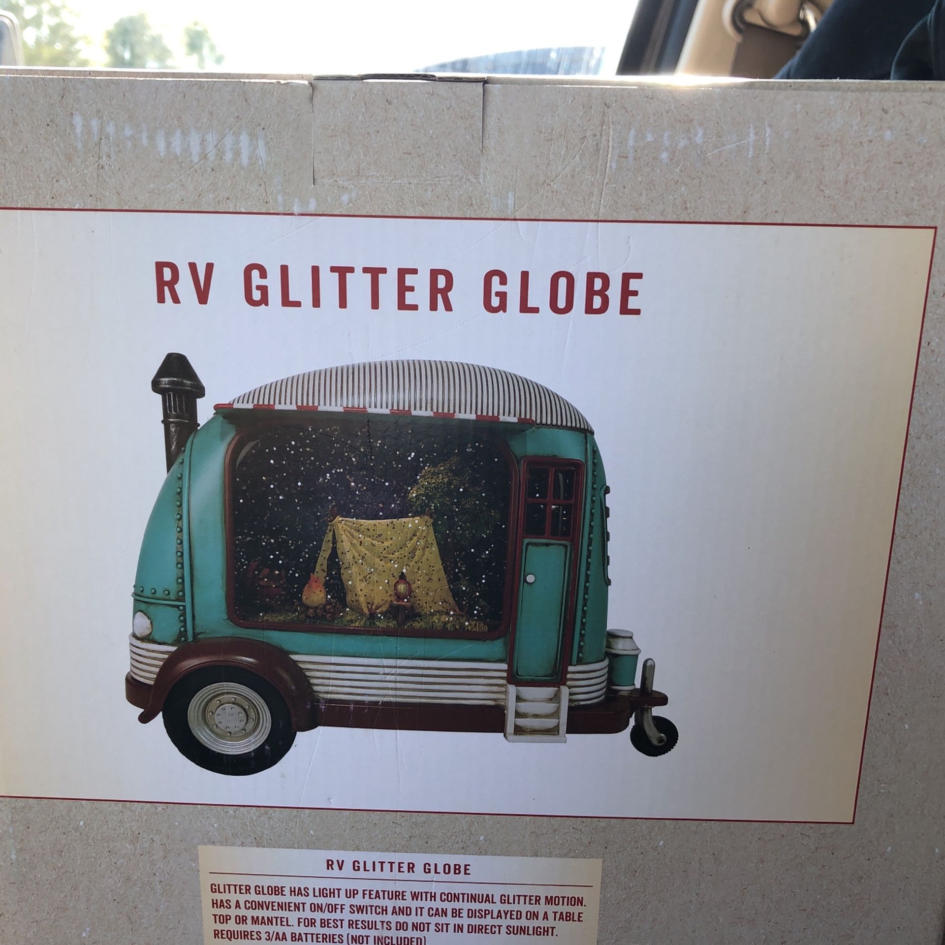 RV/camper Glitter Water Globe From Cracker Barrel
