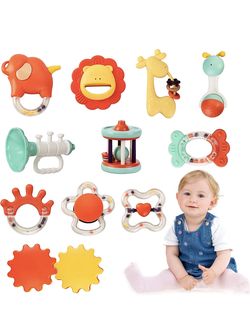Baby Toys 6 to 12 Months, 11PCS Baby Rattles Toys Set, Newborn Teething Toys 0-6-12 Months