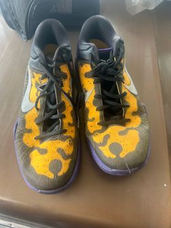 Nike Zoom Kobe 7 System 'Poison Dart Frog' sneakers in the Lakers colorway