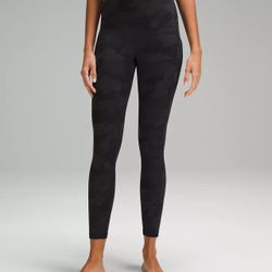 Lululemon Wunder Under High-Rise Leggings – Black Camo Size 6