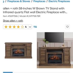 Fireplace Electric TV Stand 