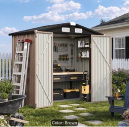 Outdoor Storage Shed with Double Doors – Tool & Garden Storage
