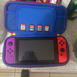 Nintendo Switch With 4 Games