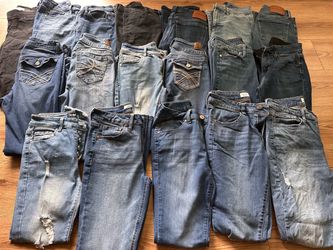 Mixed Women's Denim Jeans Lot – 12 Pairs