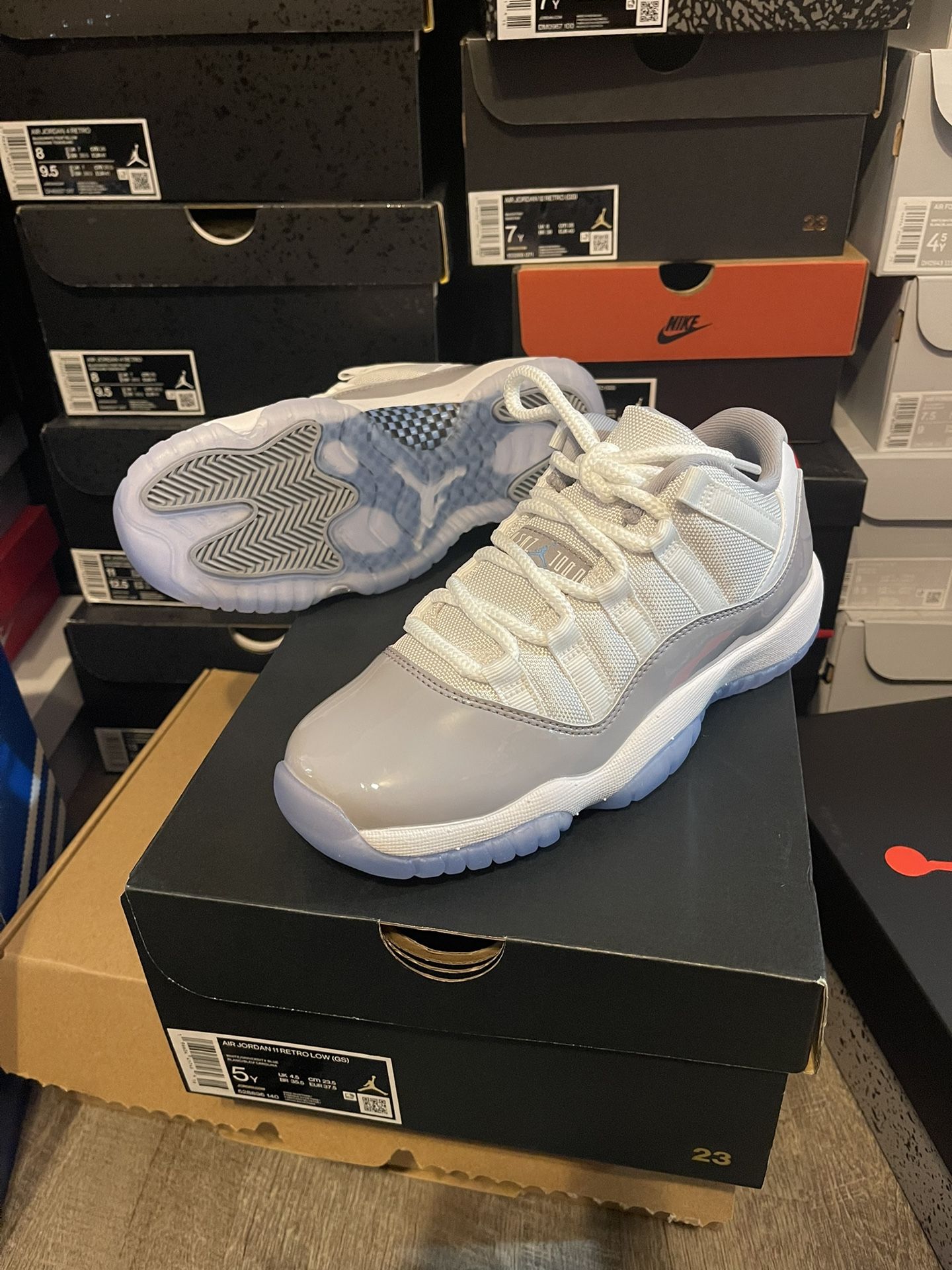 Jordan 11 Low Cement Grey Size 5Y